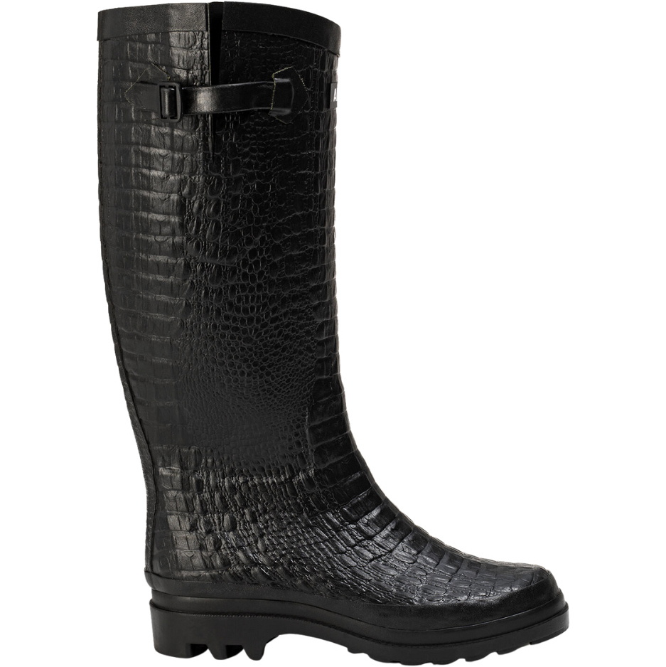 2026 Aigle Womens Aiglentine Croc Wellington Boot ND7814 - Noir